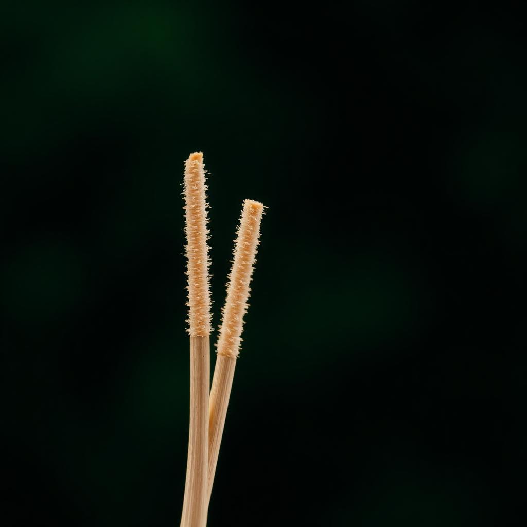 Miswak stick bristles